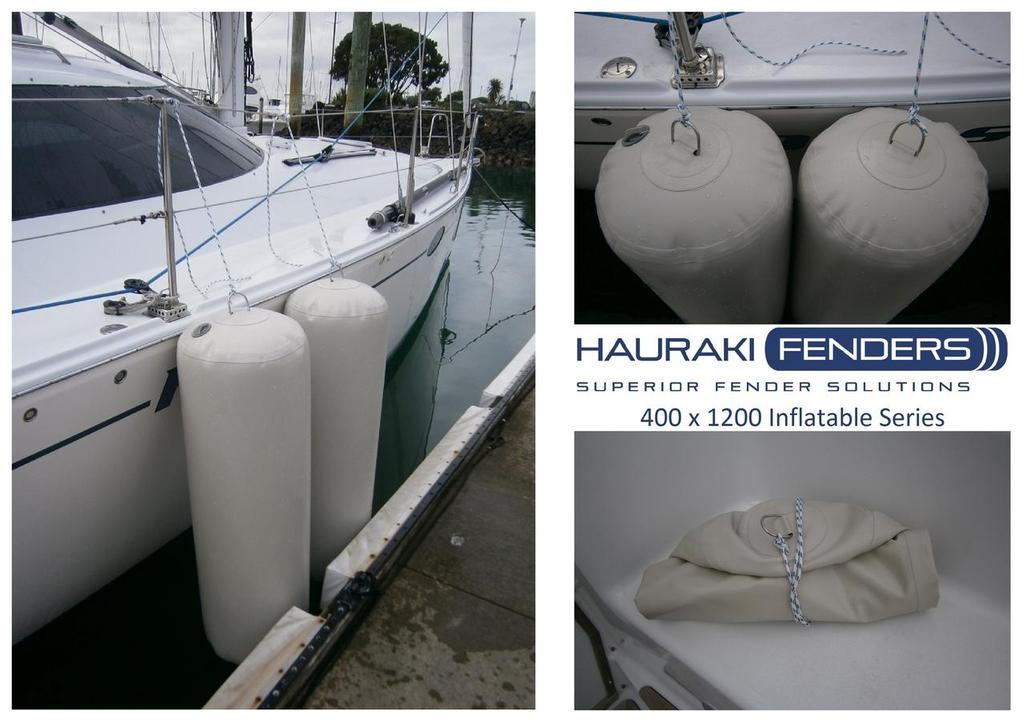 Hauraki Fenders - inflate when protection is required. And deflate for easy storage © SW